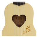 Sapele Wood 17inch Ukulele 4 String Guitar with Black Storage Bag Gift for Girls Kids Friends