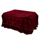 Pleuche Piano Stool Chair Cover for Piano Parts Accessories Claret