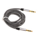 3.5mm M To M Aux Cable Car Audio Stereo Cord For Headphones Speaker Black