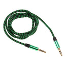 3.5mm Car Audio Aux Auxiliary Cable Male To Male For Car Home Stereo Green