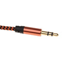 1m Nylon Braided Audio Aux Cable Male To Male For Headphones Car Home Stereo