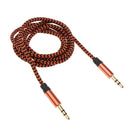 1m Nylon Braided Audio Aux Cable Male To Male For Headphones Car Home Stereo
