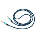 1m Nylon Audio Auxiliary Cable Male To Male For Headphone Car Stereo Blue