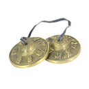 Exquisite 1 Pair Brass Carved om mani padme hum Cymbal Chinese Gong Tibetan Meditation Tingsha