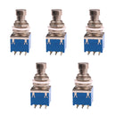 5pcs 3PDT Electric Guitar Effects Pedal Box Stomp Foot Switch True Bypass with Solder Terminals Block