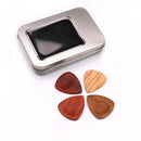 4pcs Guitar Bass Picks Plectrums with 1pc Iron Box Case Set Musical Instrument Parts