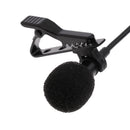 Universal Black USB Plug Lapel Collar Clip-on Condenser Microphone Dual Head Wired Mic 1.5m/4.92ft