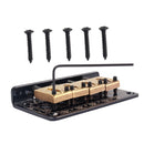 1 Set 4-String Guitar Saddle Bridge for Cigar Box Guitar/Bass Guitar/Ukulele Accessory String Space 14.1mm