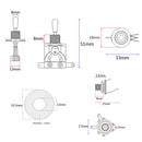 Guitar Pre-wired Harness with Toggle Switch Alpha B500K Potentiometer for Electric/Cigar Box Guitar DIY Parts