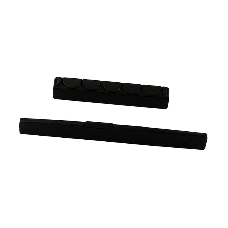 1 Set Ebony Slotted 6 String Guitar Saddle Nut for Classical Guitar DIY Parts Black