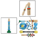 Kids Musical Instrument Backpack Tambourine+Maracas+Finger Castanets+Waist Bells Early Learning Educational Toys
