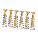 6 Pcs of Set Electric Guitar Single Coil Pickup Frame Fixing Screws Springs Musical Instrument Accessory