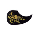 Acoustic Folk Guitar Pickguard for Acoustic Guitar Parts Golden Flower 7.13x3.74inch