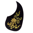 Acoustic Folk Guitar Pickguard for Acoustic Guitar Parts Golden Flower 7.13x3.74inch
