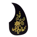 Acoustic Folk Guitar Pickguard for Acoustic Guitar Parts Golden Flower 7.13x3.74inch