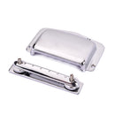 Adjustable 1 Set DIY Iron Guitar Bridge+Tailpiece for Teisco Electric Guitar Parts