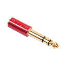 6.35mm Plug To 3.5mm Jack Stereo Headphone Audio Adapter For Headphone Red