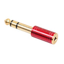 6.35mm Plug To 3.5mm Jack Stereo Headphone Audio Adapter For Headphone Red