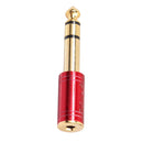 6.35mm Plug To 3.5mm Jack Stereo Headphone Audio Adapter For Headphone Red