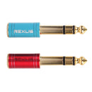 6.35mm Plug To 3.5mm Jack Stereo Headphone Audio Adapter For Headphone Red