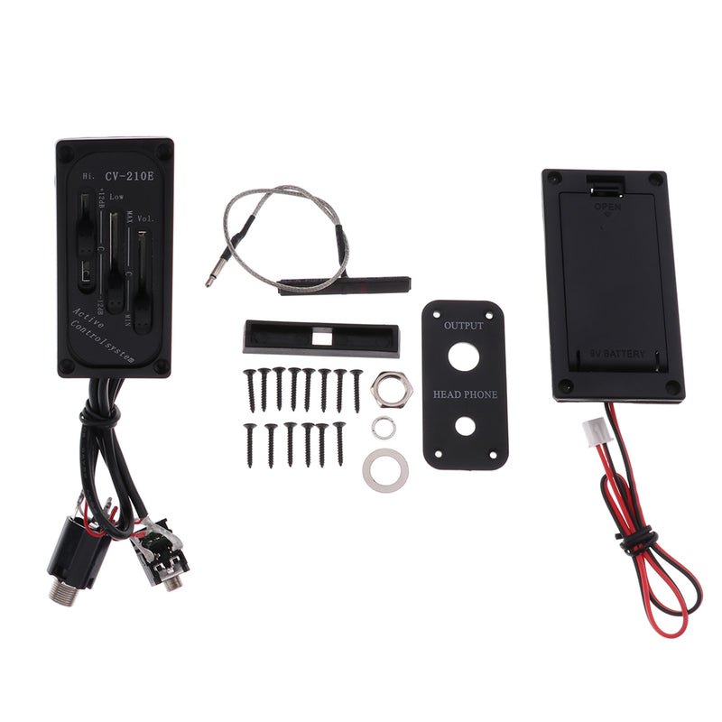 1 Set CV-210E Violin Cello Passive Pickup Piezo Violin Accessory Black