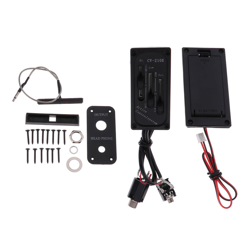 1 Set CV-210E Violin Cello Passive Pickup Piezo Violin Accessory Black