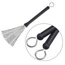 1 Pair Classic Wood Drum Sticks Retractable Drumsticks Brush Set with Storage Bag for Music Lover Gift