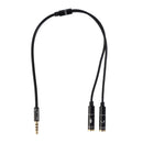 3.5mm Stereo Audio Male to 2 Female Headphone Mic Y Splitter Cable Adapter for Smartphone PC