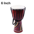 Finest 1 Set 6inch Cherry Djembe Traditional African Hand Drum with Drumstick Strap