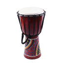Finest 1 Set 6inch Cherry Djembe Traditional African Hand Drum with Drumstick Strap