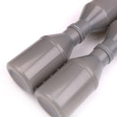 Double Shaker Rattle Shaker Percussion for Instrument Accompaniment Gray 6.69x3.15x0.16inch