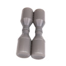 Double Shaker Rattle Shaker Percussion for Instrument Accompaniment Gray 6.69x3.15x0.16inch