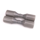 Double Shaker Rattle Shaker Percussion for Instrument Accompaniment Gray 6.69x3.15x0.16inch