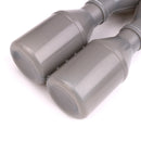 Double Shaker Rattle Shaker Percussion for Instrument Accompaniment Gray 6.69x3.15x0.16inch