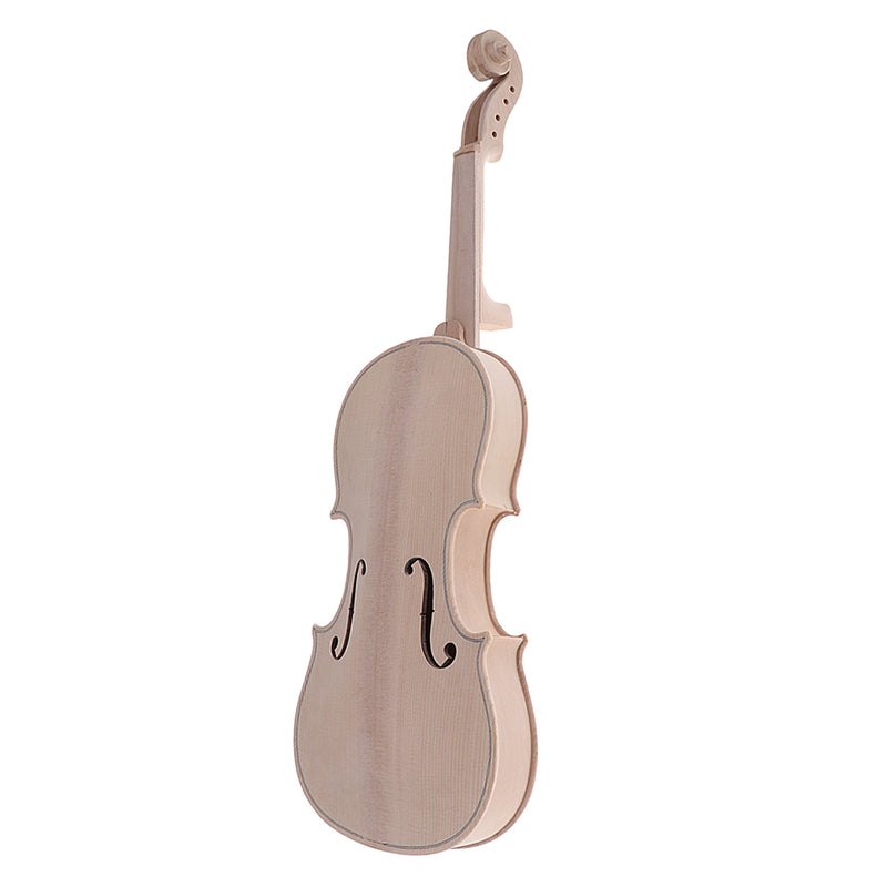 1 Set Spruce Wood Unfinished 4/4 Size Violin DIY Kits Fiddle Material Gift for Kids Friends