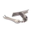 Set of 9 Stainless Steel Understring Radius Gauge with Pin Puller for Guitar Bass Setup Tool