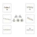 Pack of 5 Metal Mount Fix Screws for Trumpet Sliding Finger Ring Parts Silver