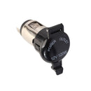Universal Motorcycle Motorbike Cigarette Lighter With Waterproof Cap Black