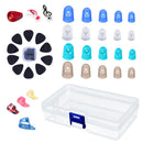 Durable 1 Set Guitar Bass Accessory, Silicone Fingertip+Picks+Page Clips+Picks Holder+Plastic Box