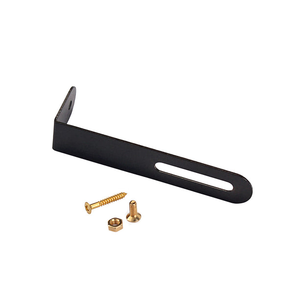 1 Set Pickguard Mounting Bracket with Nut Gold Scews Guitar Accessory Black 2.48x0.83x0.47inch