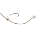 Wired Dual Ear Hook Headworn Unidirectional Microphone Condenser MIC Beige 3.5mm Plug Mic
