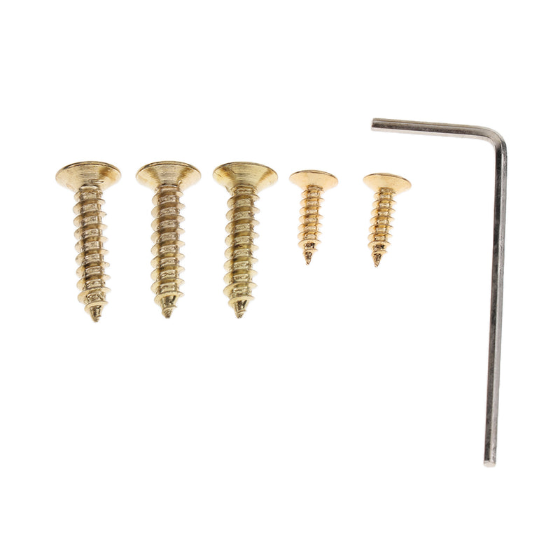 1 Set Guitar Prewired Control Plate Screws Wrench Set for Electric Guitar Lovers Gold