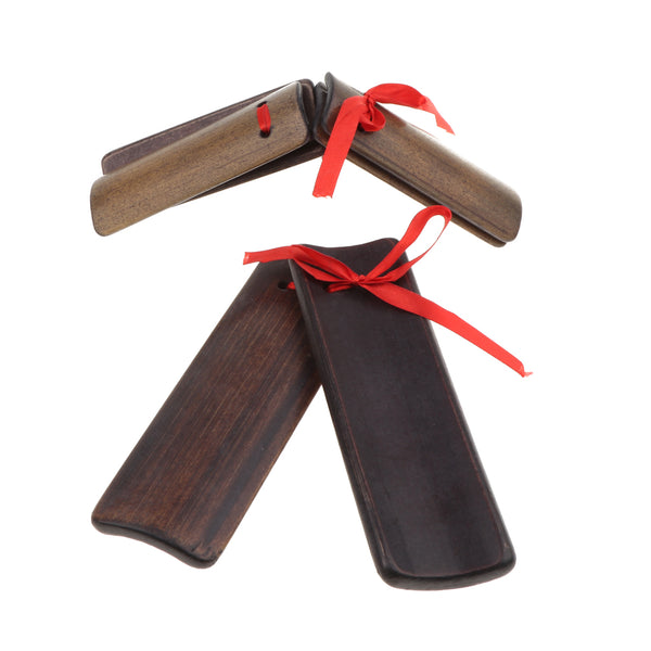 1 Set Wooden Finger Castanets Allegro Chinese Traditional Musical Instrument