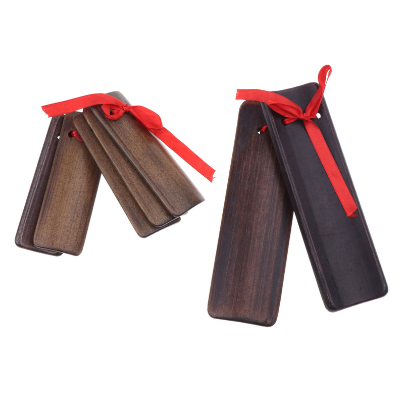 1 Set Wooden Finger Castanets Allegro Chinese Traditional Musical Instrument