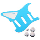 Chrome Mirror Style SSS Pickguard Scratch Plate with 1V2T Guitar Control Knobs for Fender Strat ST Guitar