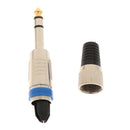 6.35mm 1/4inch Stereo Headphone Jack Plug Audio Adapter Connector Nickel Plated