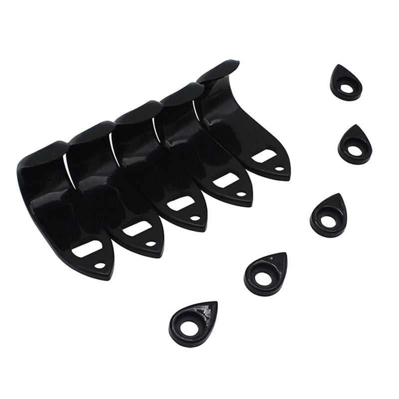 1 Set Metal Saxophone Thumbrests Sax Thumb Finger Support Cushion Pretector Black for Saxophonist