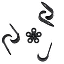 1 Set Metal Saxophone Thumbrests Sax Thumb Finger Support Cushion Pretector Black for Saxophonist