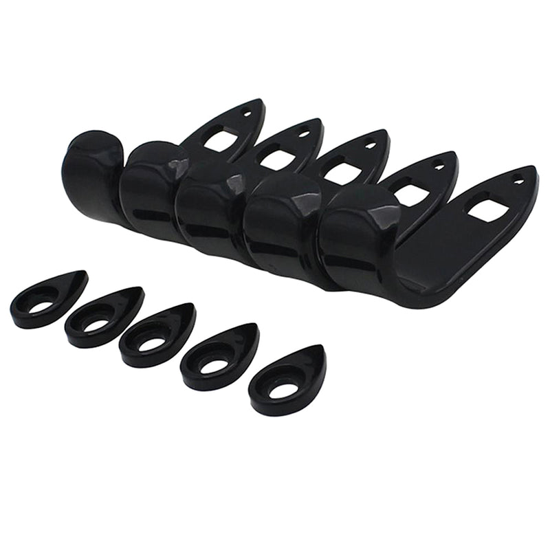 1 Set Metal Saxophone Thumbrests Sax Thumb Finger Support Cushion Pretector Black for Saxophonist
