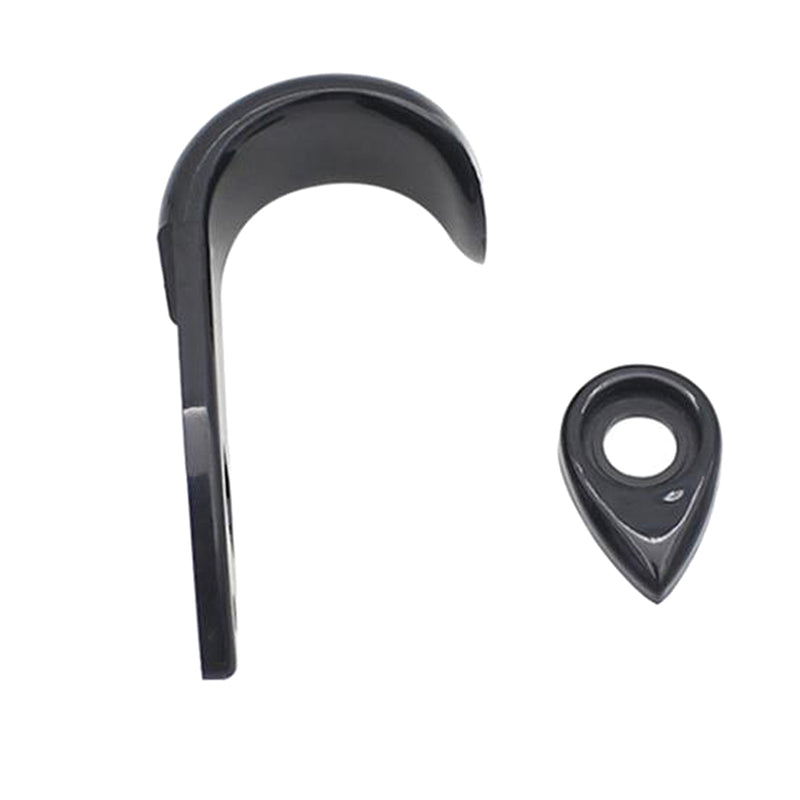 1 Set Metal Saxophone Thumbrests Sax Thumb Finger Support Cushion Pretector Black for Saxophonist